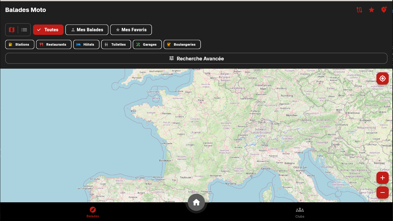 Aperçu de l'application V-Road sur ordinateur